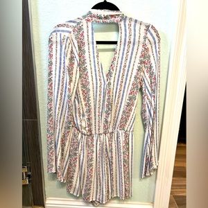 Long Sleeve Floral Romper